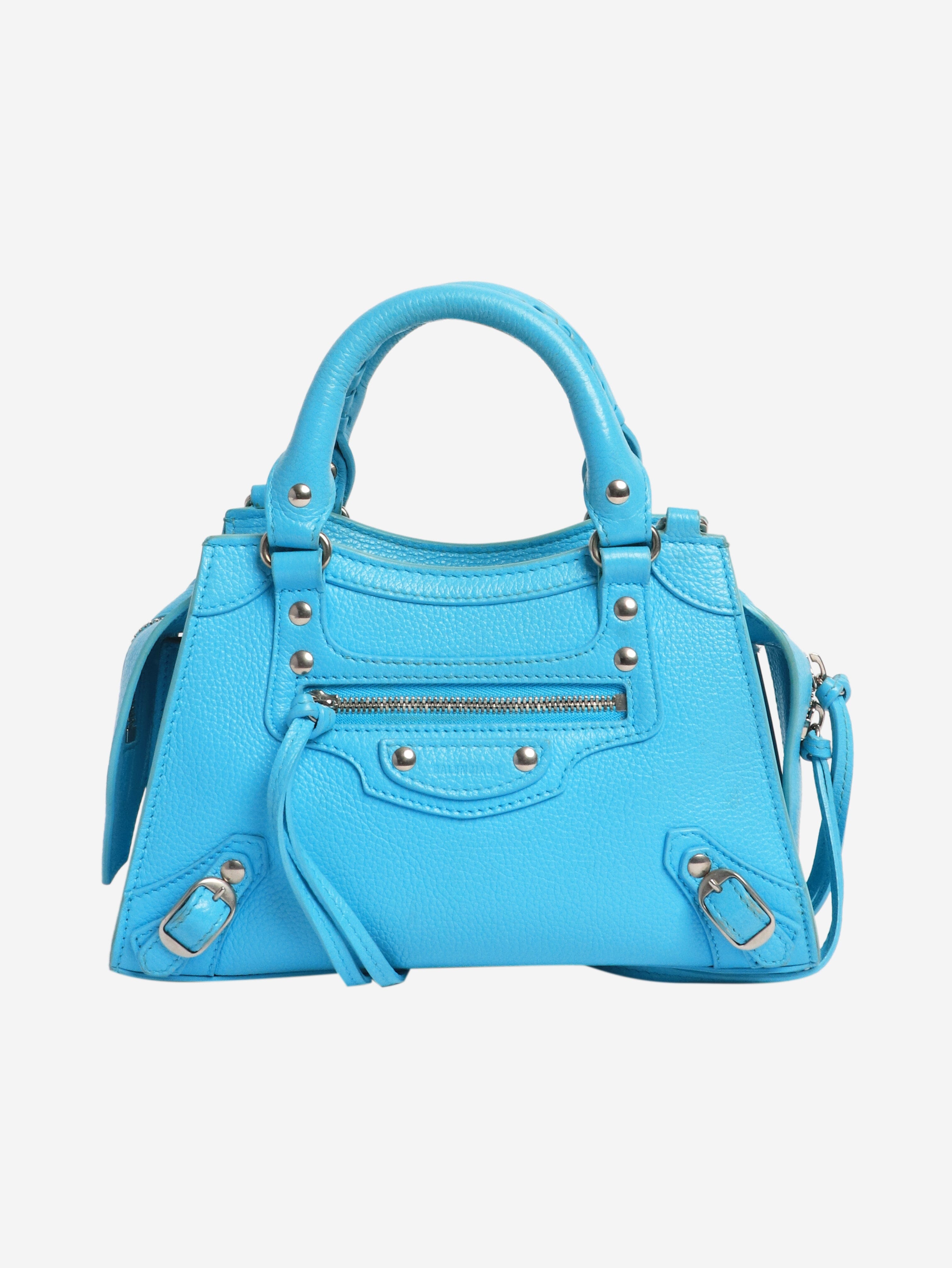 Balenciaga pre-owned azure blue mini Neo Classic City bag Sign