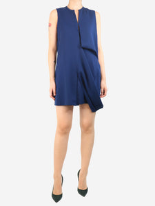 Acne Studios Navy blue sleeveless crepe mini dress - size UK 8