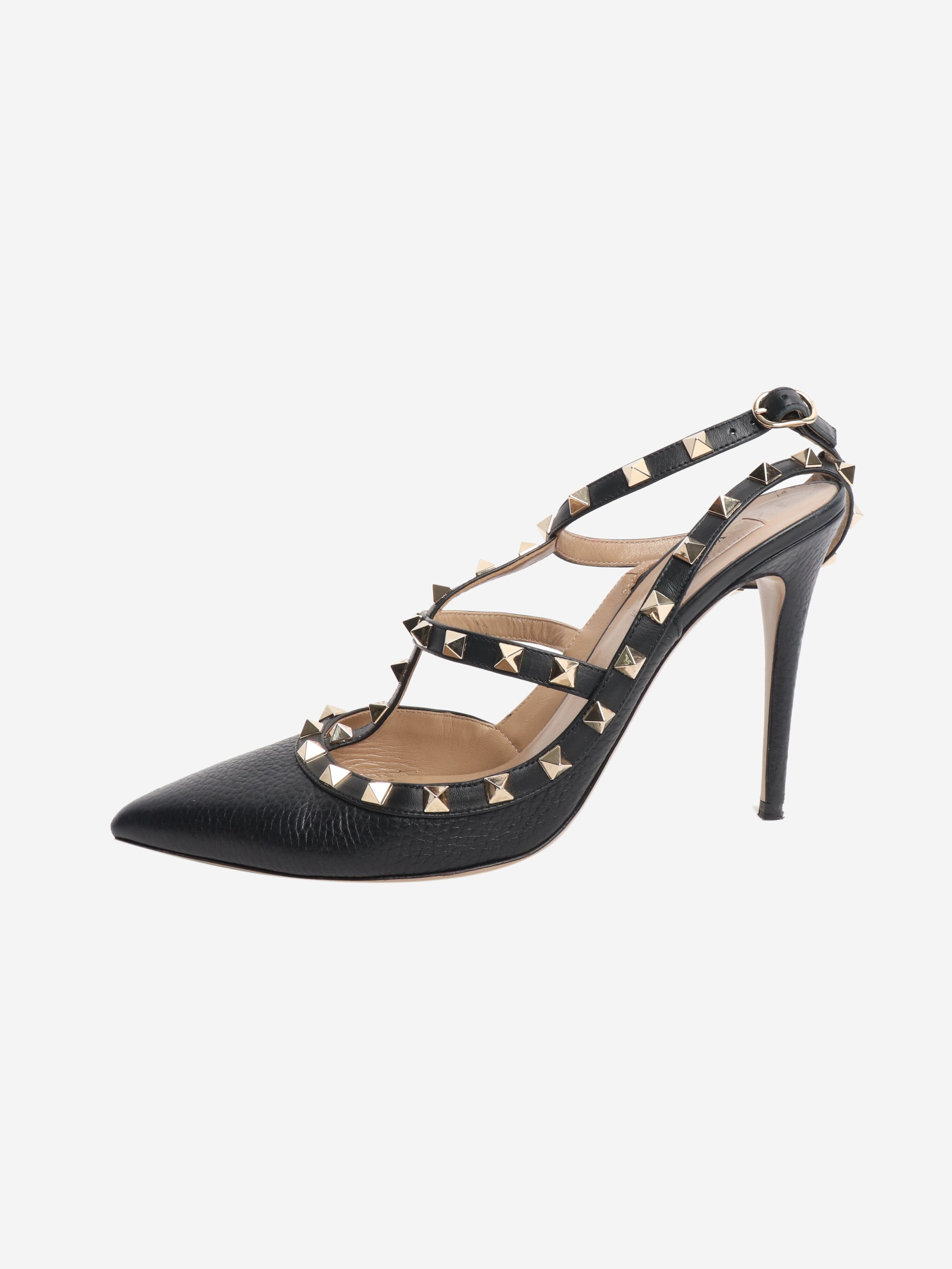 Black Rockstud leather pumps - size EU 41 Heels Valentino 