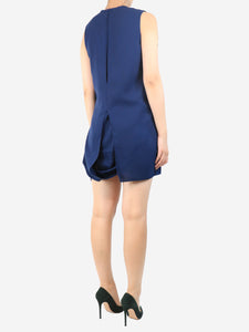 Acne Studios Navy blue sleeveless crepe mini dress - size UK 8