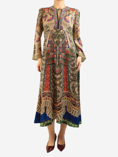 Multicolour printed midi dress - size UK 14 Dresses Etro 
