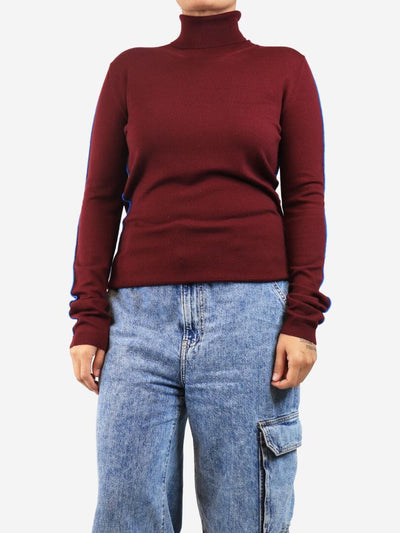 Burgundy Billie wool top - size S Knitwear Issue Twelve 