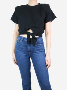 Isabel Marant Black tie-front t-shirt - size S