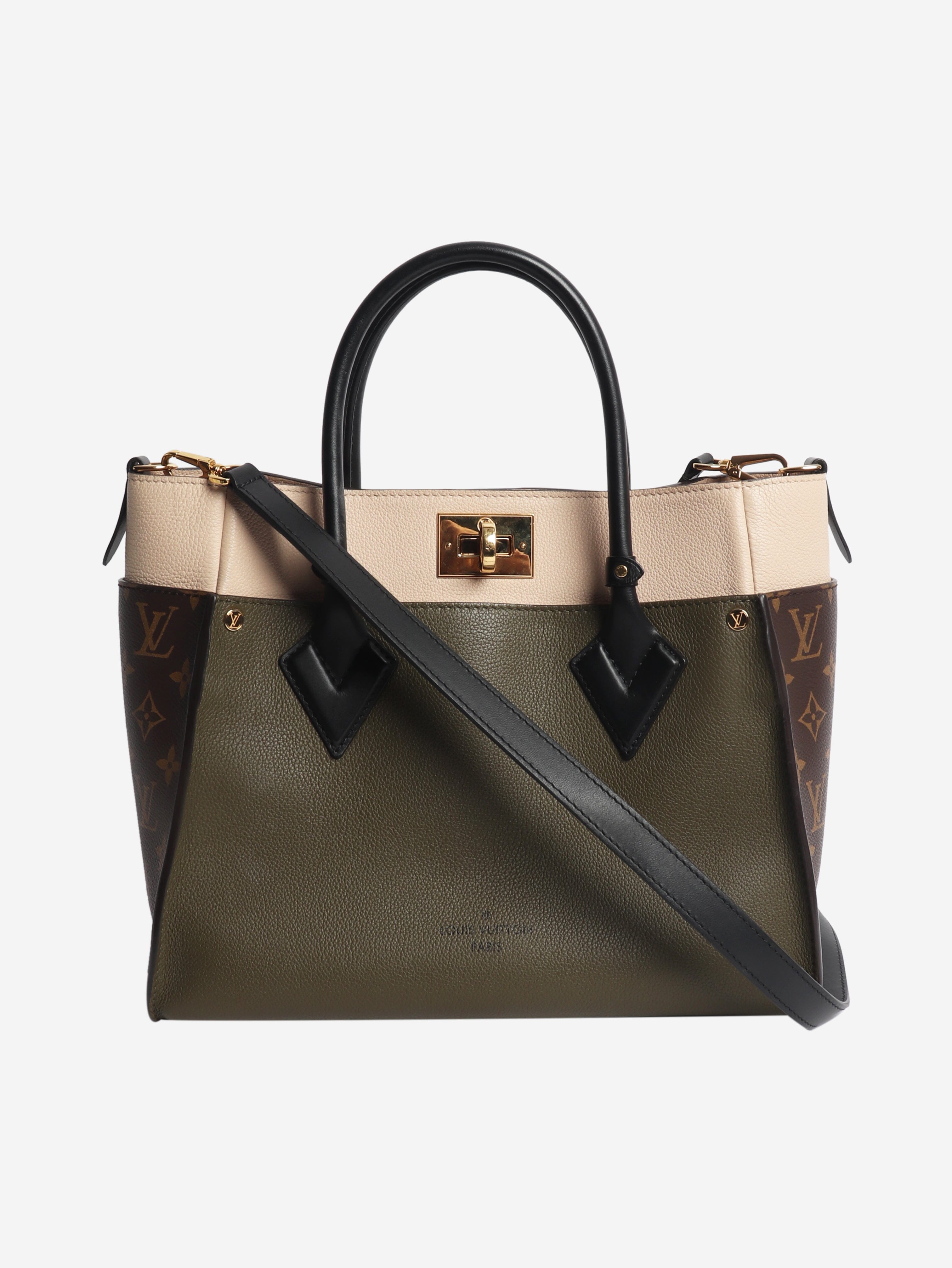 Khaki On My Side MM tote bag Tote Bags Louis Vuitton 