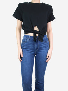 Isabel Marant Black tie-front t-shirt - size S