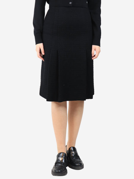 Black tweed midi skirt - size UK 8 product image