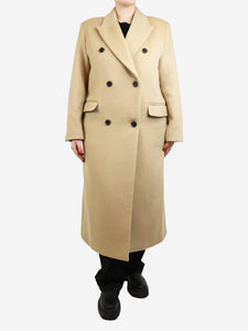 Marcela Neutral wool boyfriend coat - size One Size