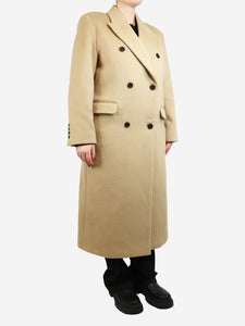 Marcela Neutral wool boyfriend coat - size One Size