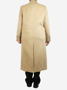 Marcela Neutral wool boyfriend coat - size One Size