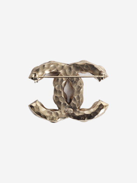 Multicolour gemstone CC brooch alternate image