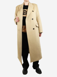 Marcela Neutral wool boyfriend coat - size One Size