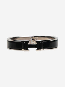 Hermes Black and silver Clic H bracelet