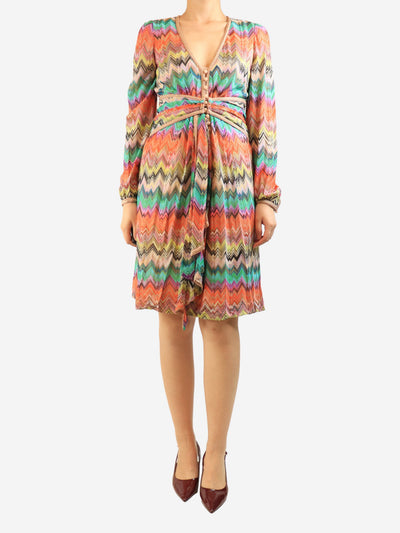 Chevron button-detail mini dress - size UK 10 Dresses Missoni 
