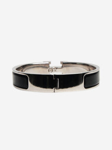 Hermes Black and silver Clic H bracelet