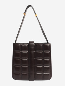 Bottega Veneta Bottega Veneta Black The Padded Marie Leather Shoulder Bag in Fondente