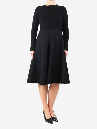 Black ribbed knit midi dress - size Dresses Prada 