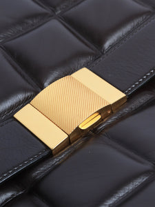 Bottega Veneta Bottega Veneta Black The Padded Marie Leather Shoulder Bag in Fondente