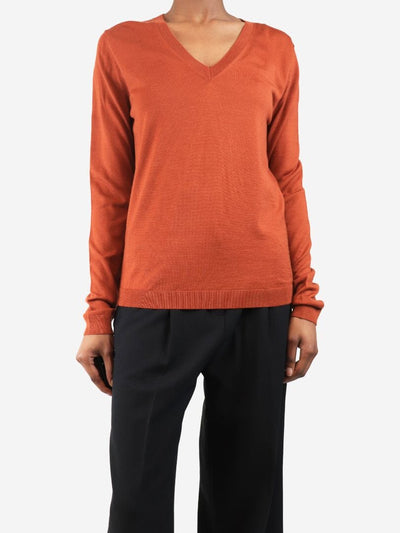 Orange Paula knit top - size S Knitwear Issue Twelve 