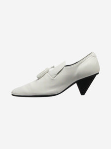 Celine White tassel loafer heels - size EU 36