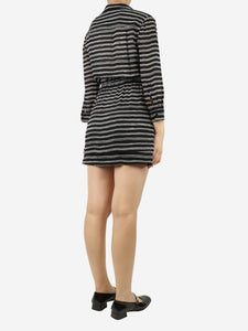 Isabel Marant Black and white striped mini dress - size UK 8