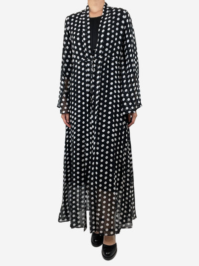 Black sheer polka dot wrap dress - size S Dresses Alexandra Miro 