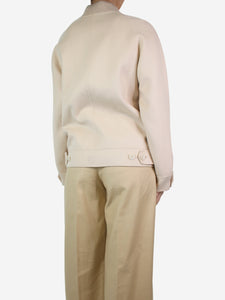 Joseph Cream wool-blend bomber jacket - size UK 6