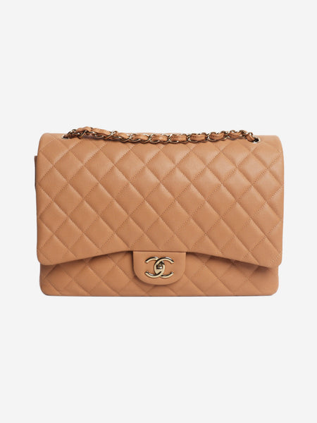 Blush caviar quilted maxi Classic Double Flap bag product image