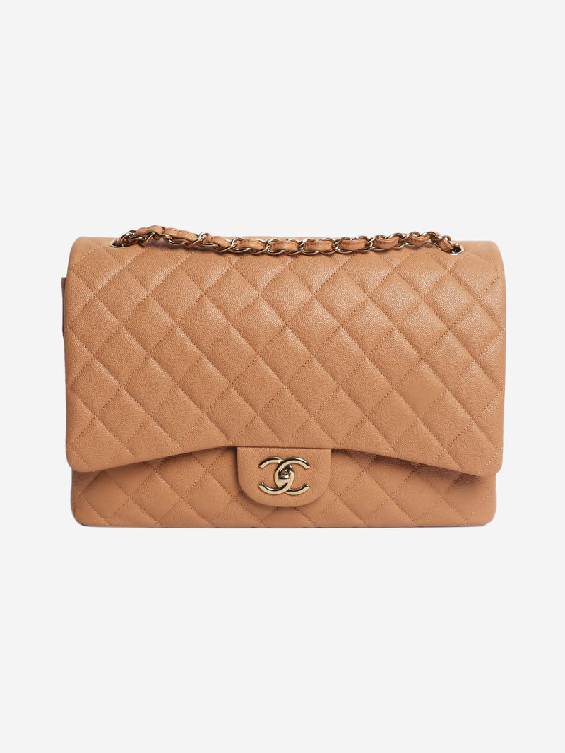 Blush caviar quilted maxi Classic Double Flap bag
