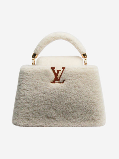 White shearling Capucines bag Top Handle Bags Louis Vuitton 