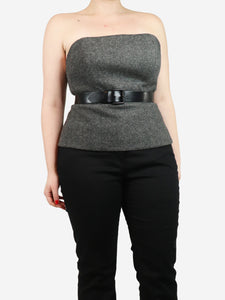 Max Mara Grey Eliadi bustier top - size UK 14