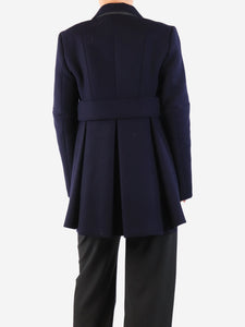 Celine Navy blue wool short-coat - size UK 12