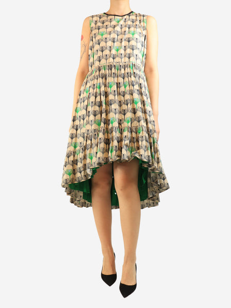 Neutral floral midi dress - size UK 12 product image