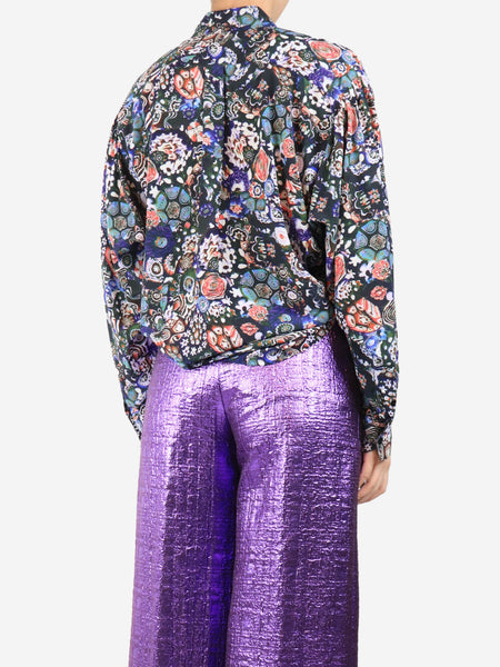 Multicolour floral blouse - size UK 10 alternate image