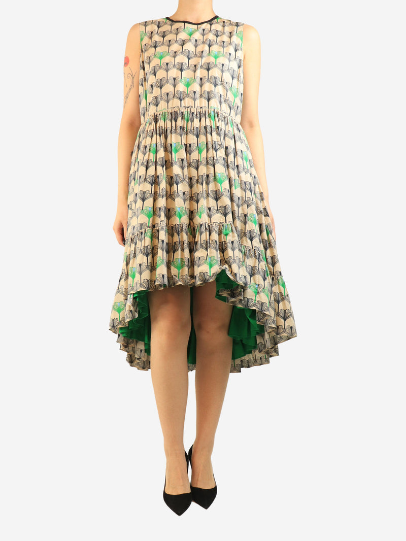 Neutral floral midi dress - size UK 12 Dresses Fendi 