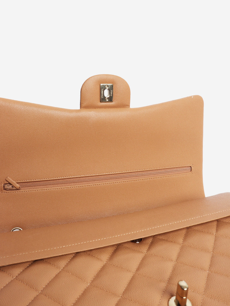 Blush caviar quilted maxi Classic Double Flap bag