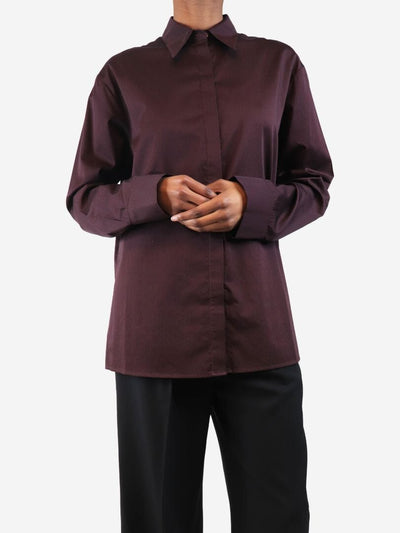Aubergine Stevie shirt - size UK 10 Tops Issue Twelve 