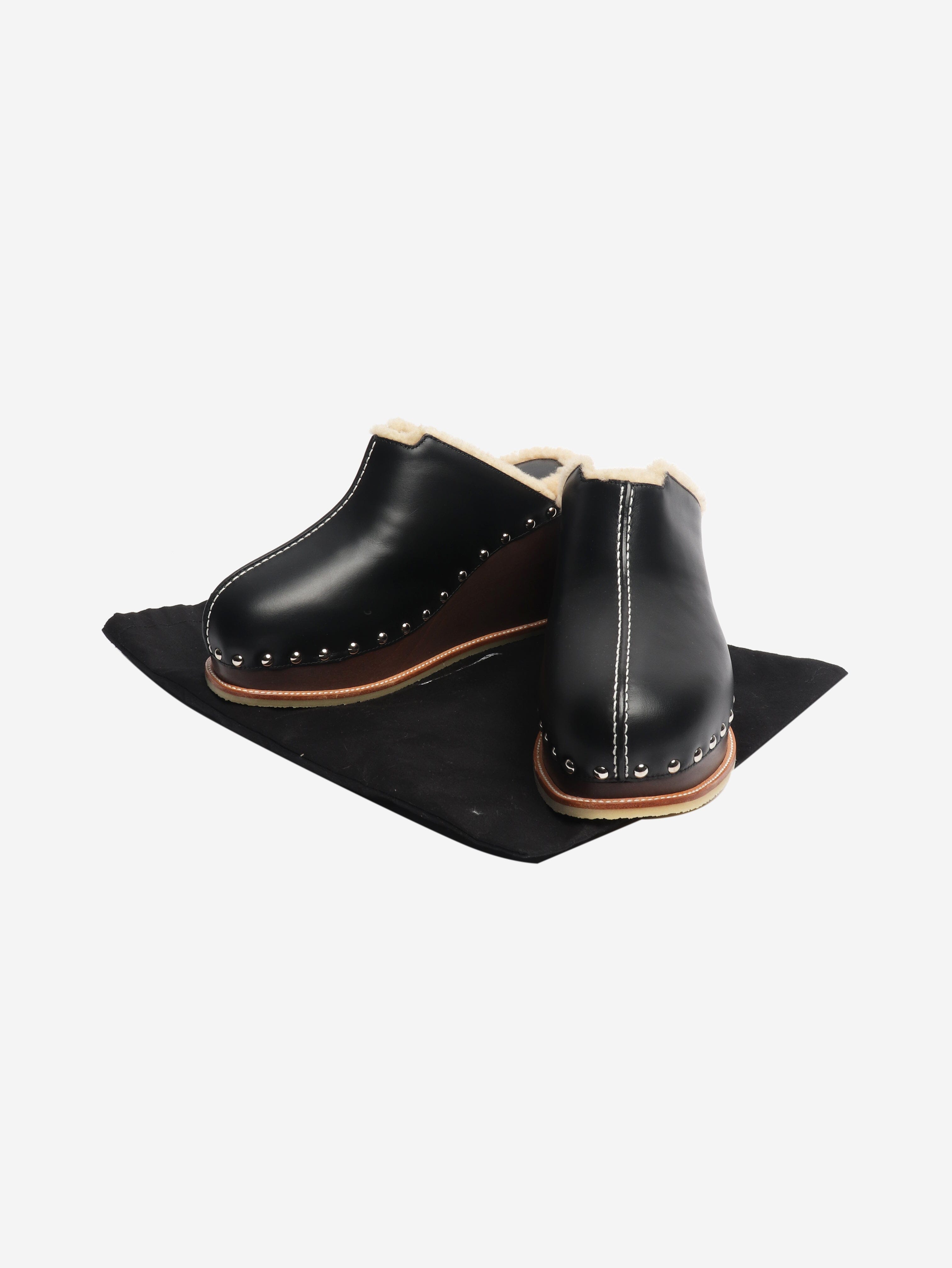 Black Earth mules - size EU 39 Heels Hermes 