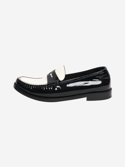 Black and white patent loafers - size EU 39.5 (UK 6.5) Flat Shoes Saint Laurent 