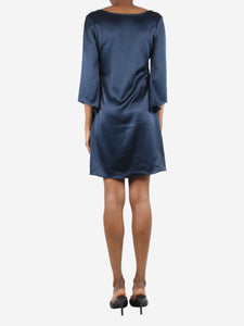 Diane Von Furstenberg Blue satin mini dress - size UK 4