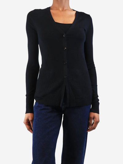Black Christine wool cardigan - size L Knitwear Issue Twelve 