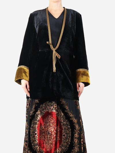 Black velour jacket - size UK 14 Coats & Jackets Etro 