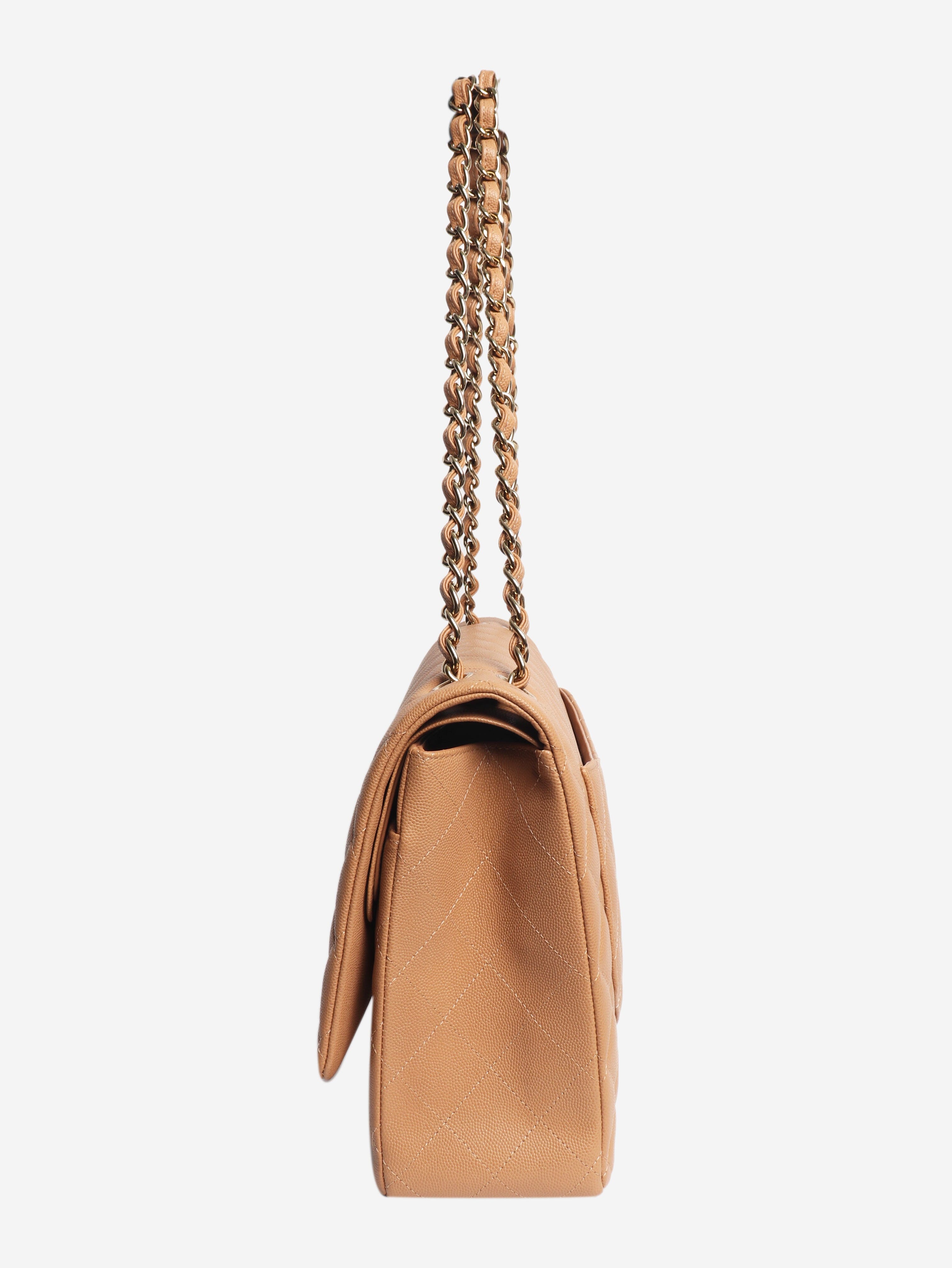 Blush caviar quilted maxi Classic Double Flap bag