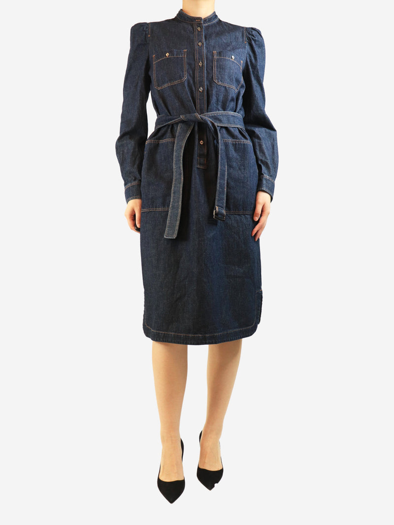 Darkwash denim button-down dress - size UK 10 Dresses Weekend Max Mara 