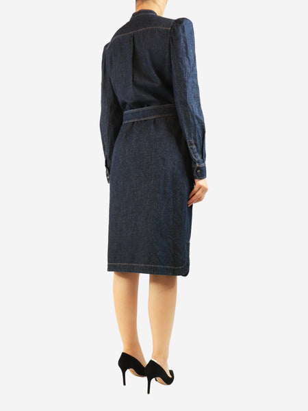 Darkwash denim button-down dress - size UK 10 alternate image