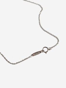 Tiffany & Co. Silver Victoria Pearl and Diamond pendant and earrings set