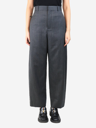 Dark grey pinstripe wool trousers - size UK 10 Trousers Loewe 
