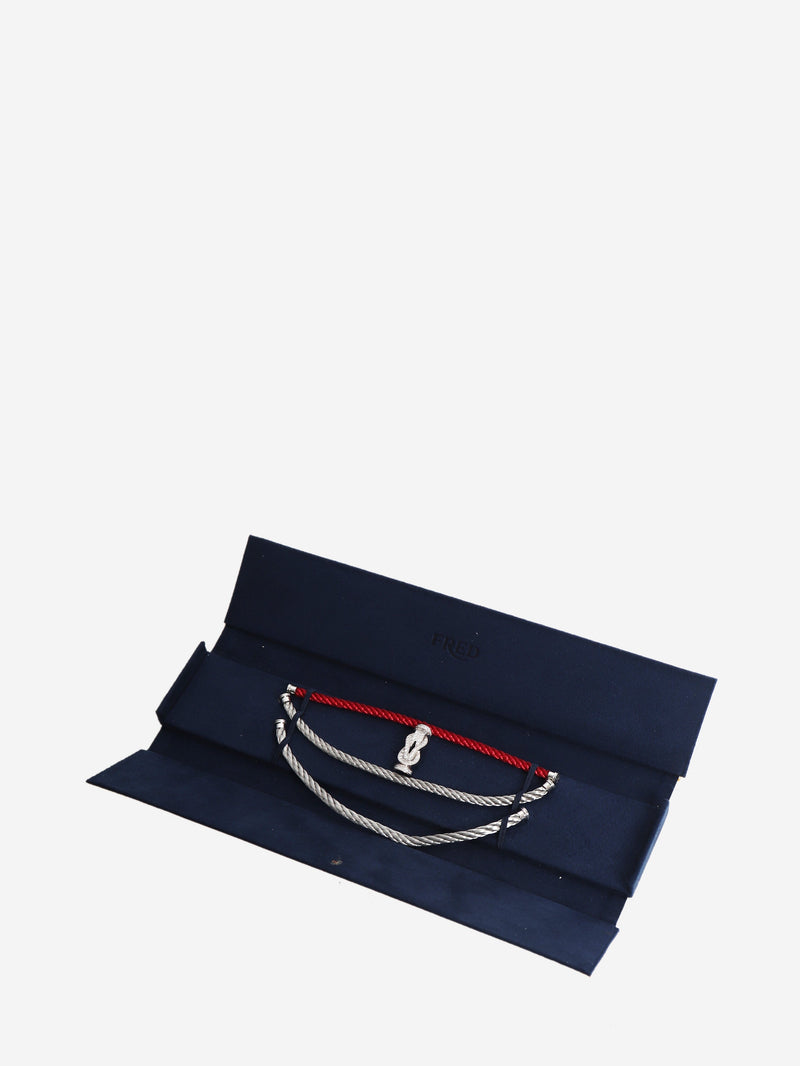 Red white gold diamond Force 10 bracelet Jewellery Fred 