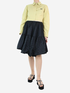 Cecilie Bahnsen Black textured puffy skirt - size UK 6