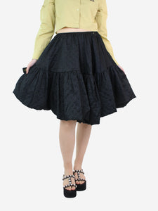 Cecilie Bahnsen Black textured puffy skirt - size UK 6