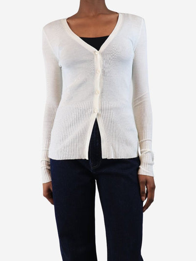 Cream Christine wool cardigan - size L Knitwear Issue Twelve 